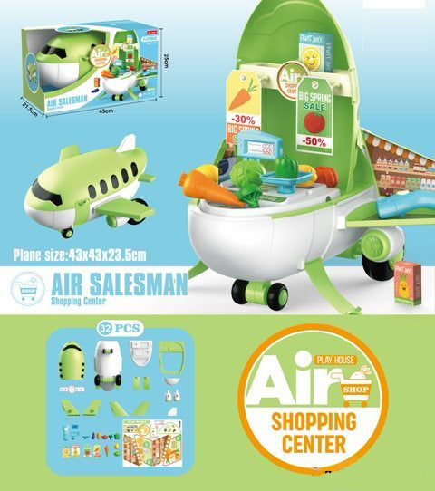 2-in-1 Supermarket & Airplane Playset