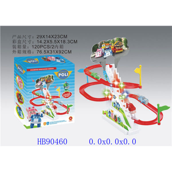 Robocar Poli Climbing Electric Stairs Toy with Lights & Music
