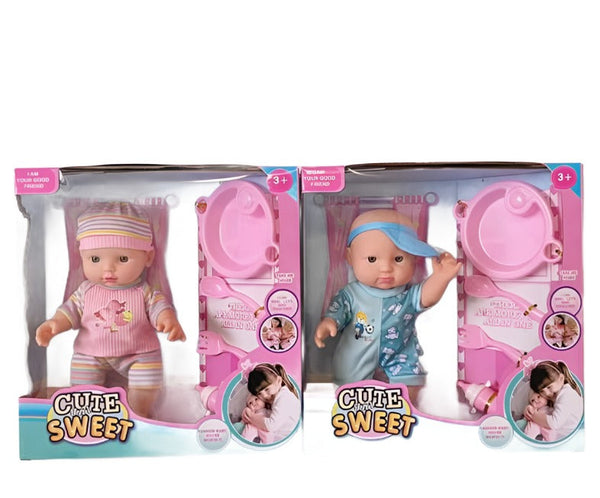 Baby Doll with Feeding Accessories