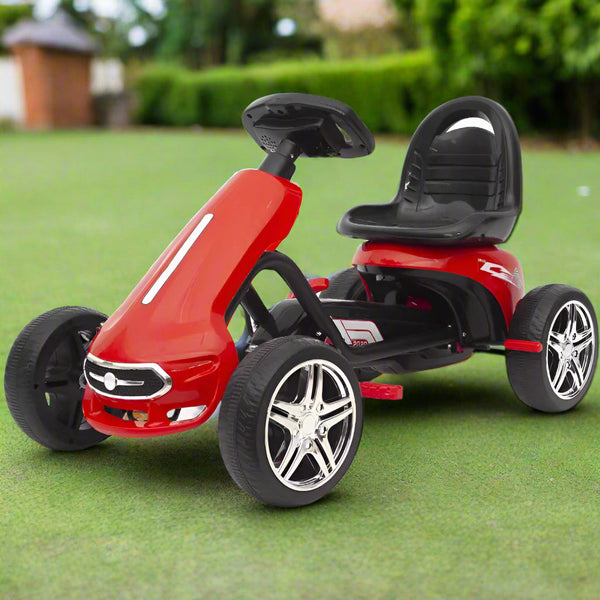 Deluxe Pedal-Powered Kids Go-Kart Ride-On Racer