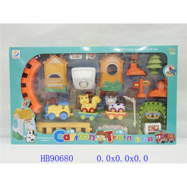Cartoon Express Train Track Playset for Kids