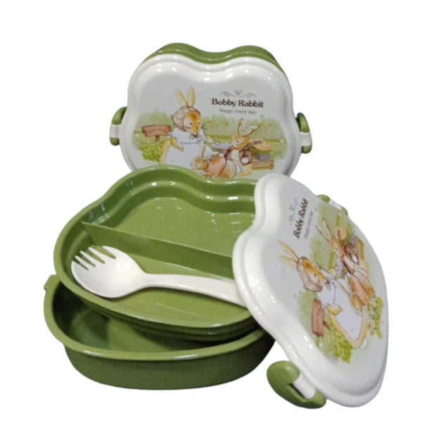 Rabbit Theme 2 Layers Lunch Box