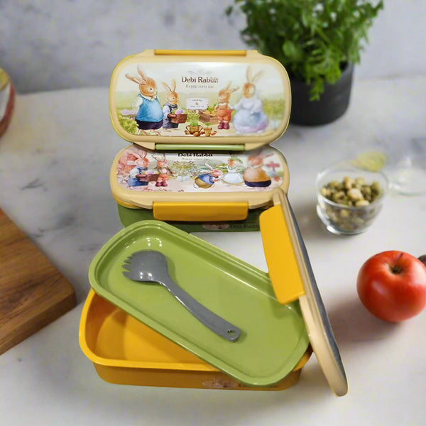 Rabbit Theme 2 Layers Lunch Box