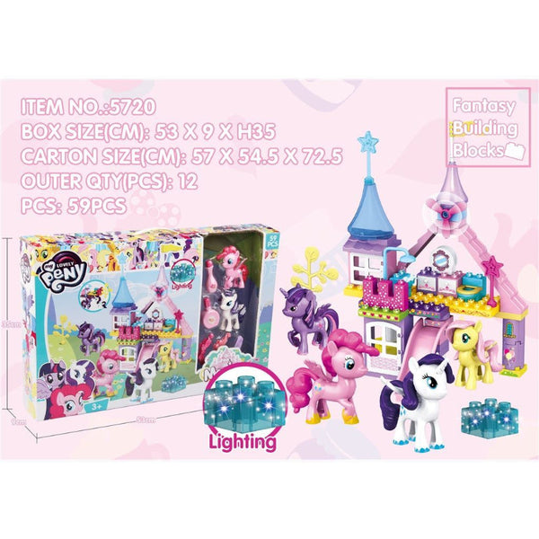 My Little Pony With Pinkie Pie Dollhouse DIY Building Set - 59 Pcs/Set