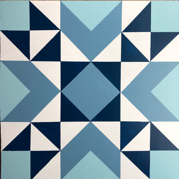 Hues of Blue Foam Mat – 15" x 15"