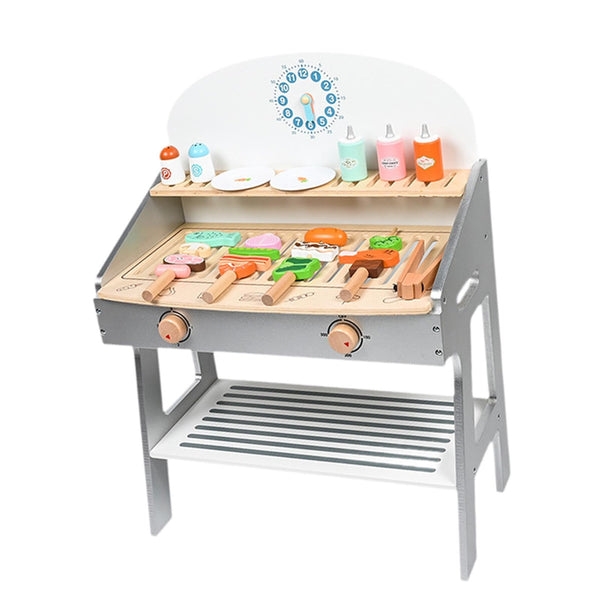 Pretend Play Wooden Barbecue Grill Toy