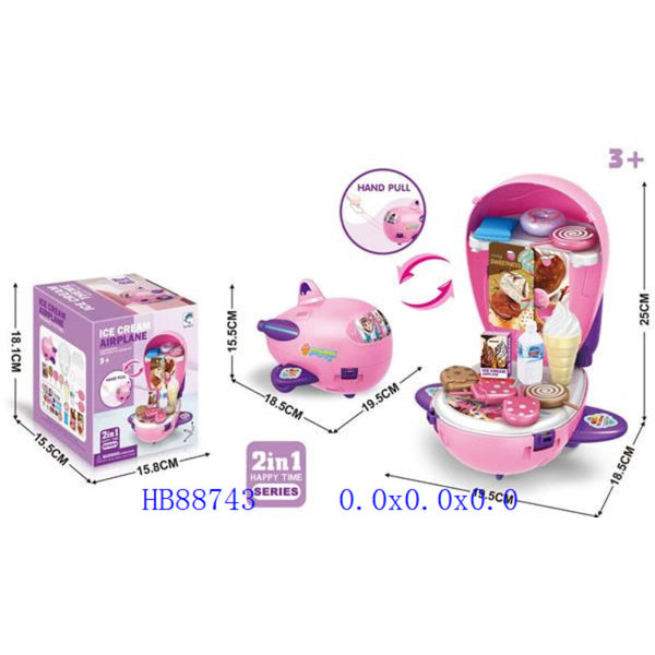 2-in-1 Ice Cream Airplane Playset