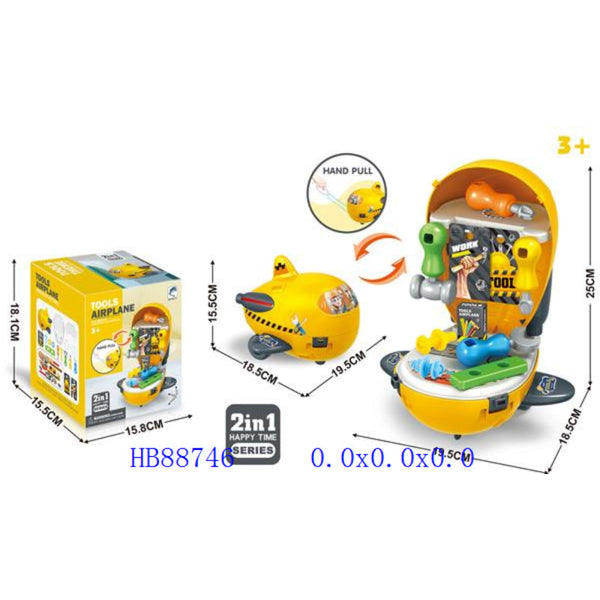 Airplane Shaped Pretend Play Tool Set for Kids