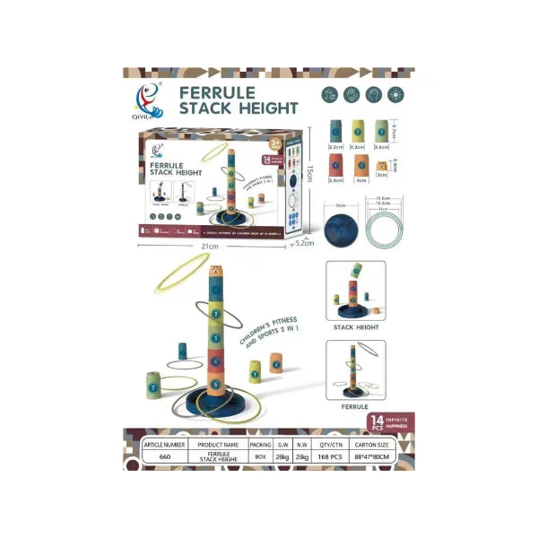 Interactive Stacking Ring Toss Tower Game