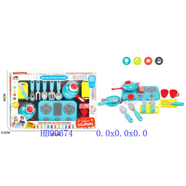 Kids Kitchen Stove & Frying Pan Playset