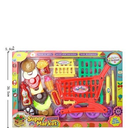 Miniature Shopping Cart Playset