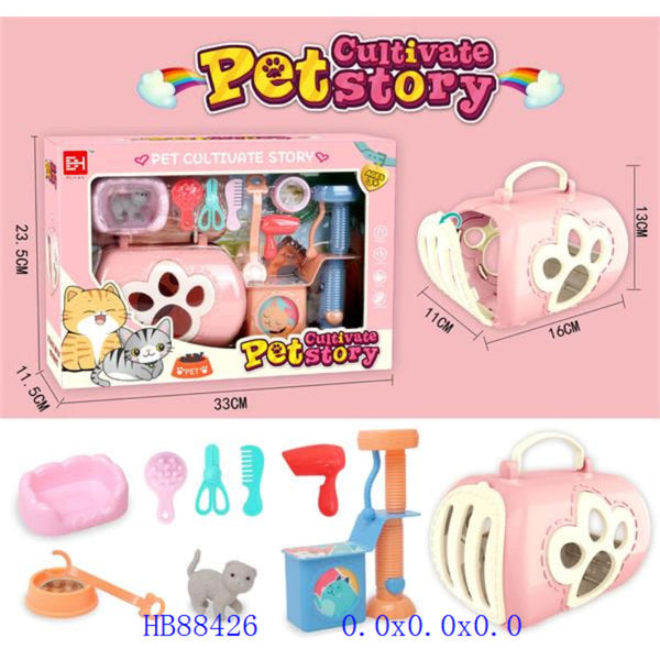Pet Grooming and Care Play Set
