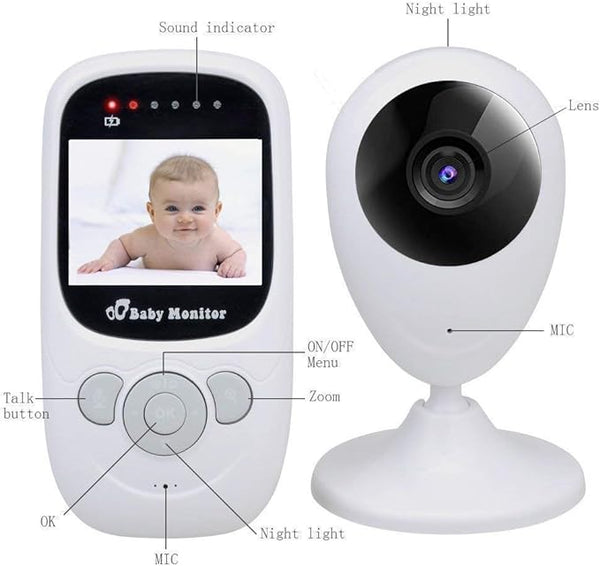 Baby Monitor with 2.4" LCD, Two-Way Talk