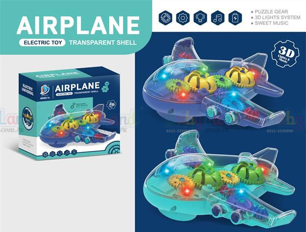 Electric Gear Airplane with Light and Sound