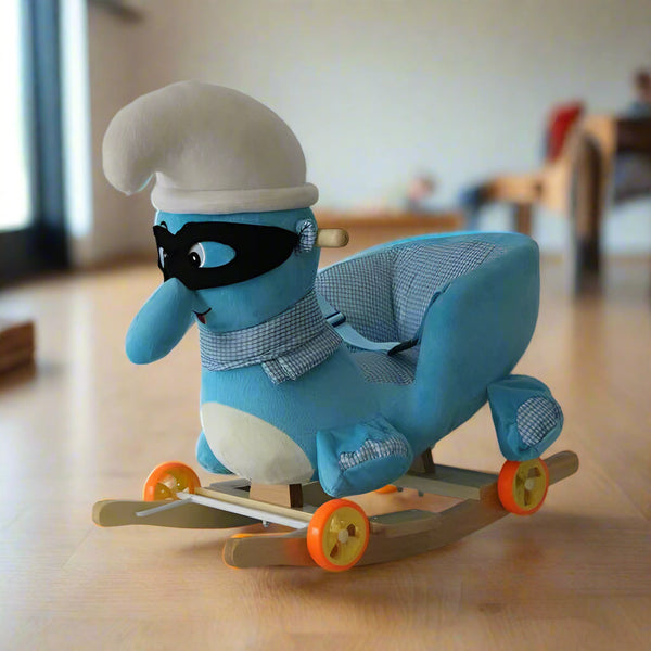 Plush Smurf 2-in-1 Rock and Ride-On Toy
