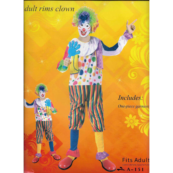 Adult Funny Clown Costume – Classic Carnival Dress-Up for Parties
