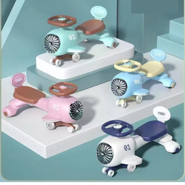 Aircraft-Style Twist Ride-On Car for Kids