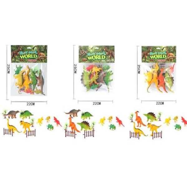 Dinosaur Figure Set – Pack of 5 Realistic Hard Rubber Dinosaurs for Kids