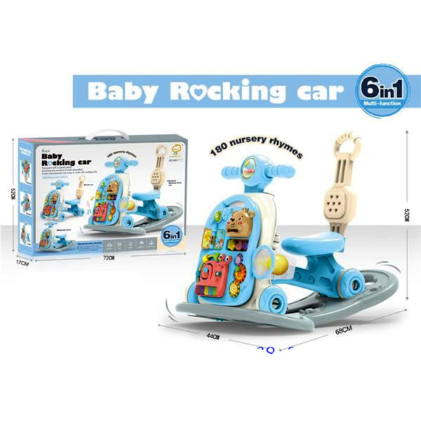 Multifunctional 6-in-1 Baby Activity Walker – Rocker, Push Car & Activity Table