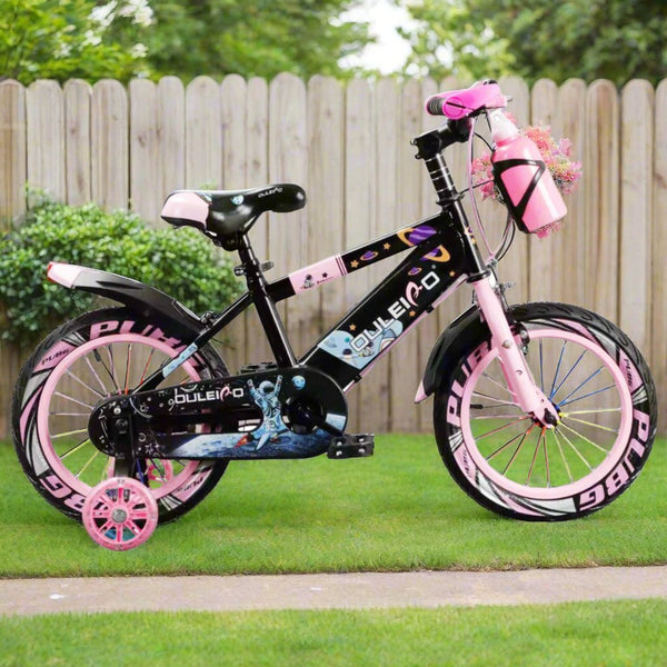Astronaut Theme Pink 16-Inch Bike with Bottle