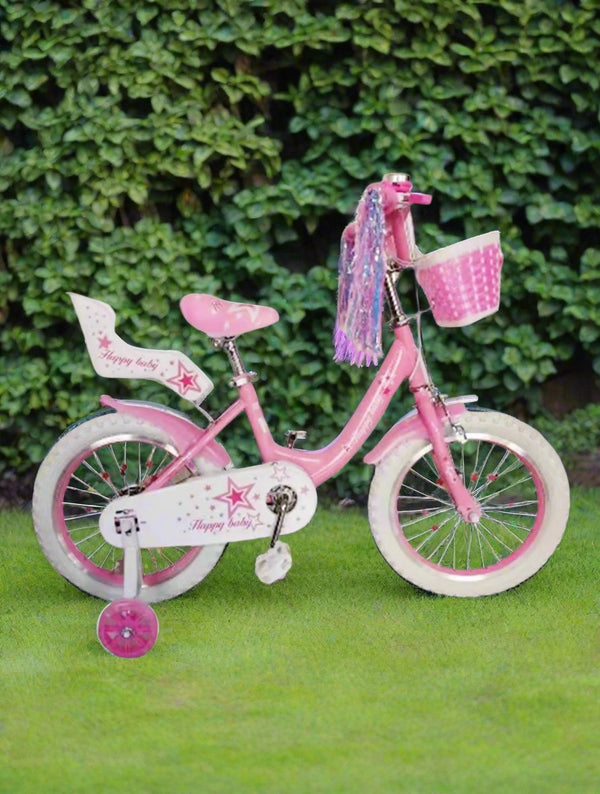 Pink Blossom 12-Inch Girls' Bicycle with Basket