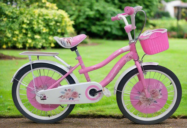 Pink Blossom 20-Inch Kids Bicycle