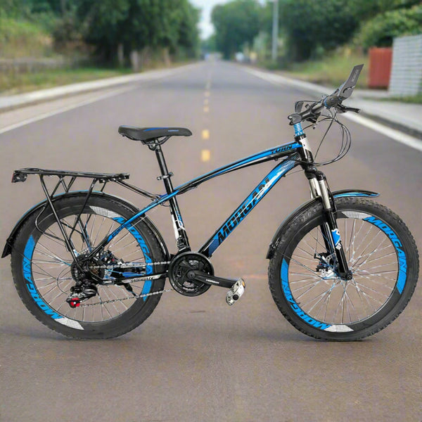 Morgan Gear Bicycle with Carrier - Blue - 24"