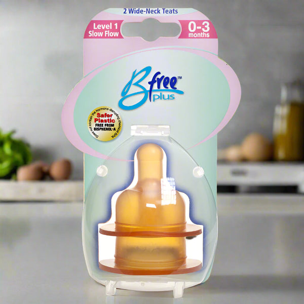 Bfree Newborn Natural Teat Twin Pack – Stage 1 Soft Silicone Nipples (0–3M)