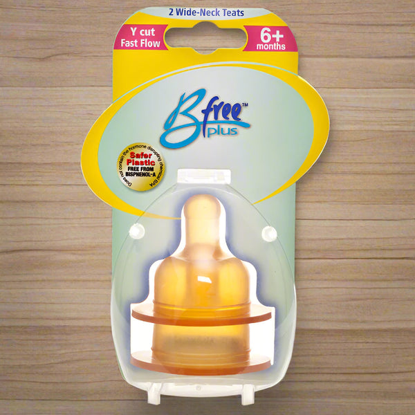 Bfree Newborn Natural Teat Twin Pack – Stage 3 Soft Silicone Nipples (6M+)