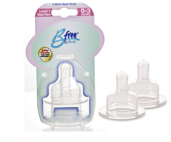 Bfree Silicone Wide Neck Teats Twin Pack (0–3M)