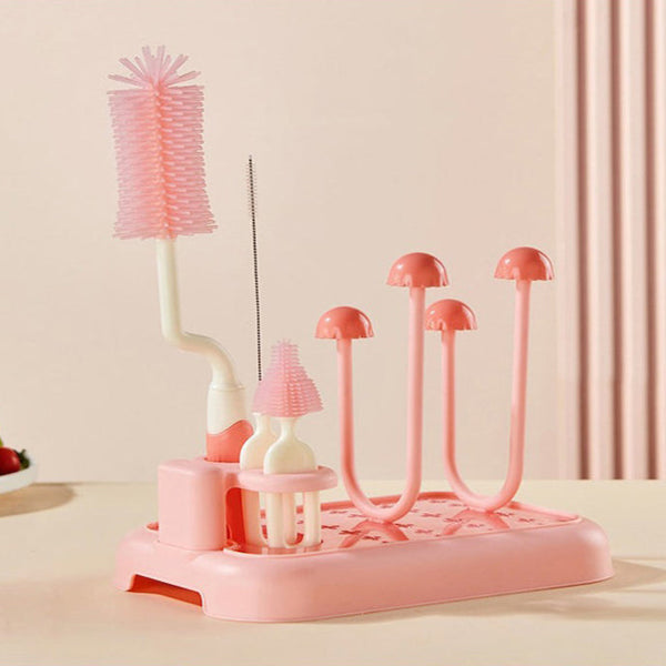 Feeding Bottle Brush and Drying Rack Set