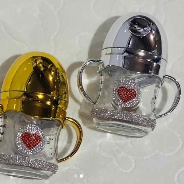 Fancy Baby Feeder Bottle with Beads (Glass) 60ml