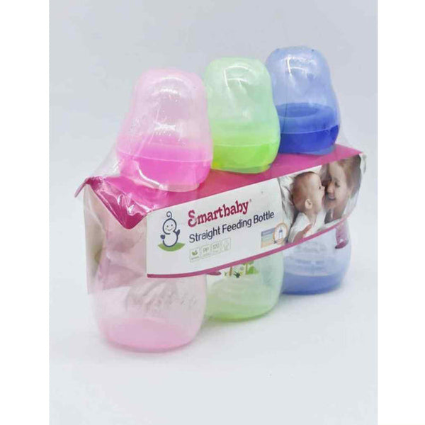 SmartBaby Straight Feeding Bottles 150ml (Pack of 3)