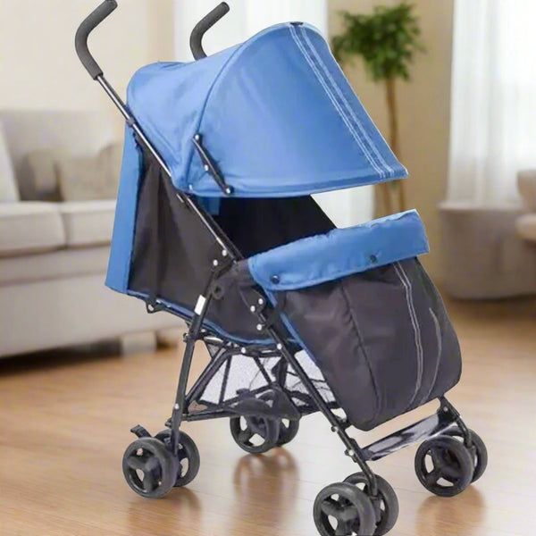 Soft-Ride Pram Black & Blue