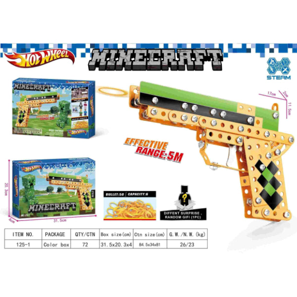 Minecraft Rubber Band Gun DIY Building Set