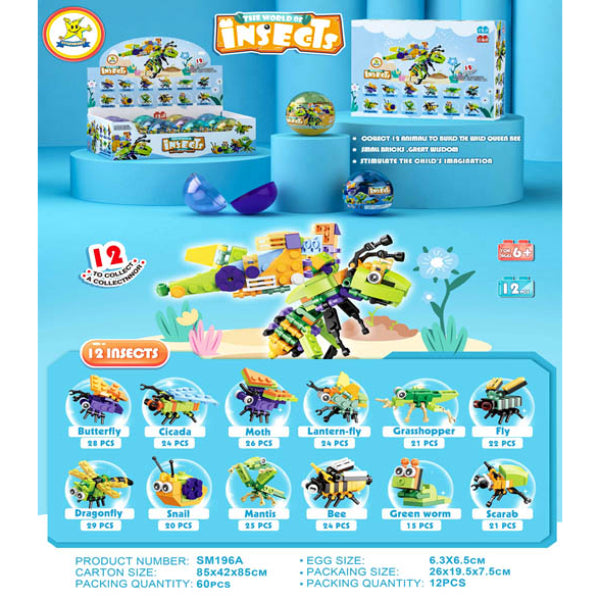 Insects DIY Building Blocks Set