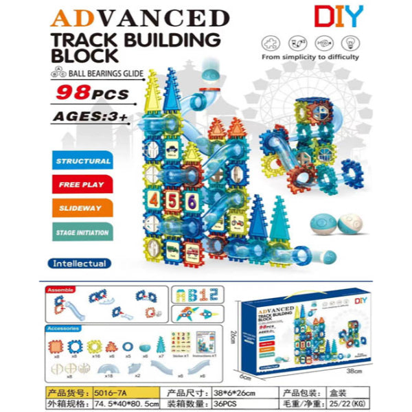 Advanced Pipeline Track Building Blocks Set - 98 Pcs/Set