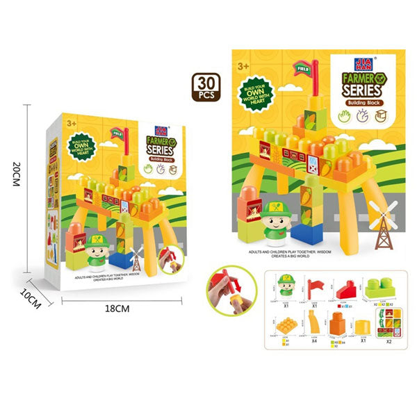 Farmer Series DIY Building Blocks Set - 30 Pcs/Set