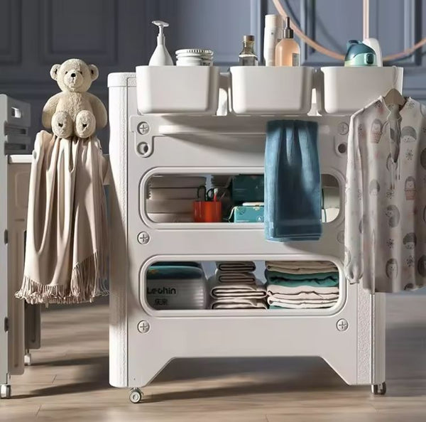 Multi-Functional Pull-Out Diaper-Changing Table With Storage Box