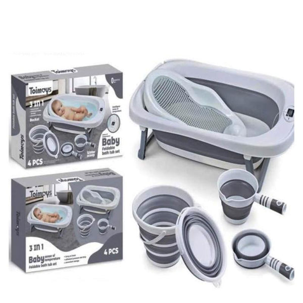 Toimoys Foldable Baby Bath Tub Set