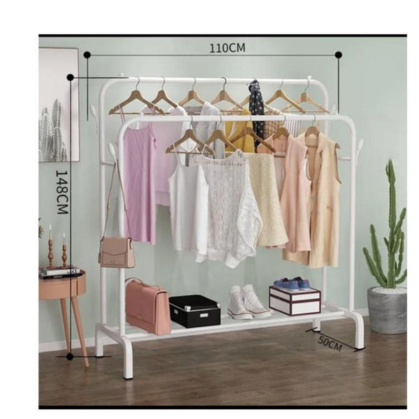 Modern Clothing Rack - Double Pole
