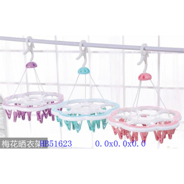 Compact Cloth Hanger with 24 Clips – Lightweight & Practical