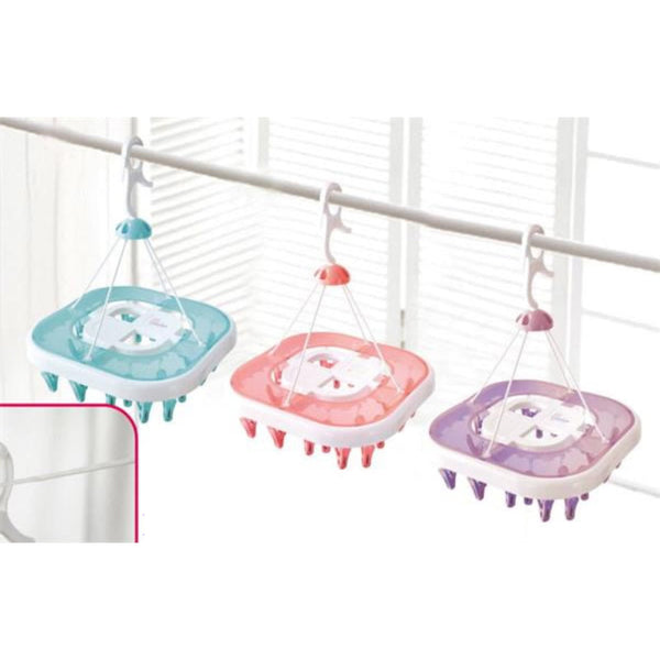 Multi-Purpose Cloth Hanger with 24 Clips – Durable & Space-Saving