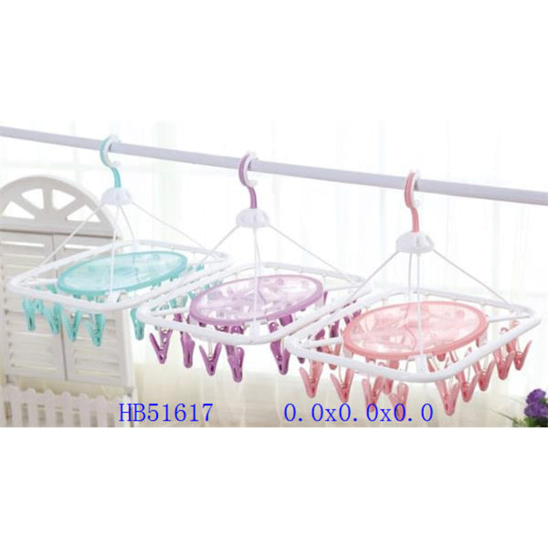 Premium Cloth Hanger with 24 Clips – Strong Grip & Space Saver