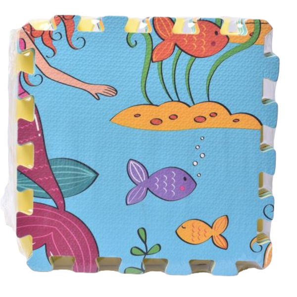 Puzzle Foam Mats - Ocean - Small 1ft x 1ft