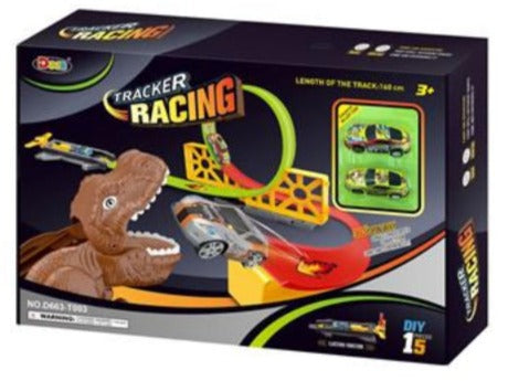 Pull Back Toy Cars with Monoloop Dino Track