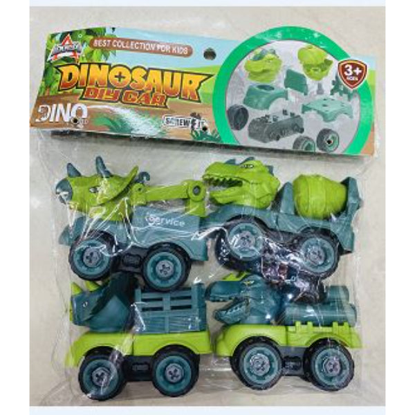 Dinosaur Car Toys - Pack of 4