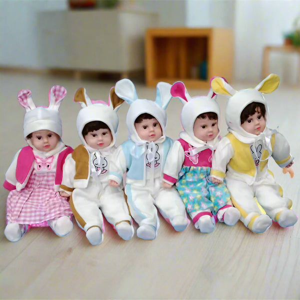 18-Inch Adorable Baby Doll with Bunny Outfit - 1 Pc
