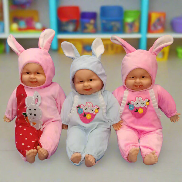 20-Inch Adorable Baby Doll with Bunny Outfit - 1 Pc