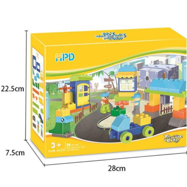 City DIY Building Blocks Set - 38 Pcs/Set